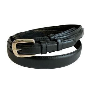 Vintage Black Leather Ranger Belt Cowboy Western Rancher‎ Mens 36 / 38